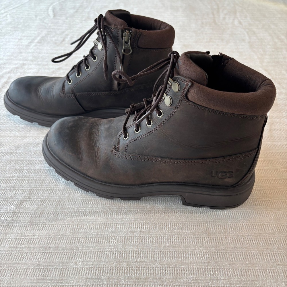 UGG Biltmore Mid Plain Toe Waterproof Leather Boots Men's 7 - Picture 5 of 10